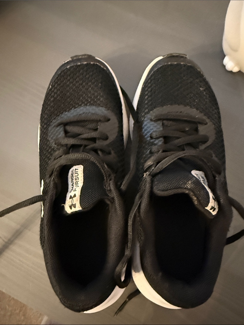 Under Armour Kids Black and White Mesh Sneaker